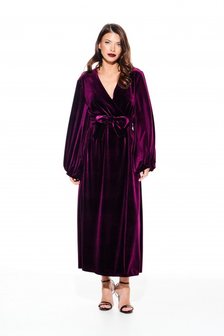 Вечернее платье ELLETTO LIFE 1116 баклажан размер 46-54 #3