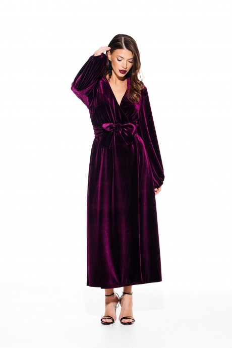 Вечернее платье ELLETTO LIFE 1116 баклажан размер 46-54 #4
