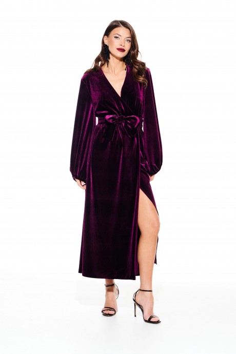 Вечернее платье ELLETTO LIFE 1116 баклажан размер 46-54 #5