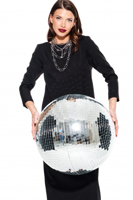 Вечернее платье ELLETTO LIFE 1117 черный размер 46-54 #6