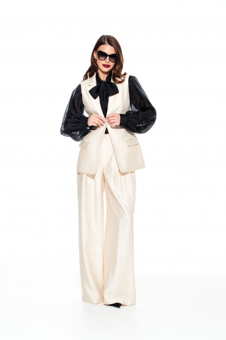 Жилетка ELLETTO LIFE 3922 сливочный размер 42-50 #5