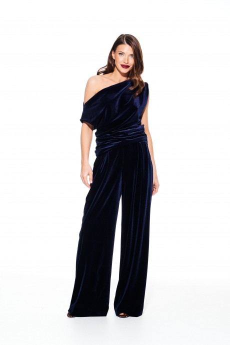 Блузка ELLETTO LIFE 3923 синий размер 44-52 #4