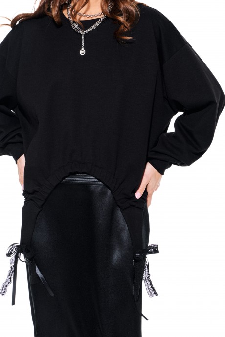 Свитшот ELLETTO LIFE 3929 черный размер 42-50 #3