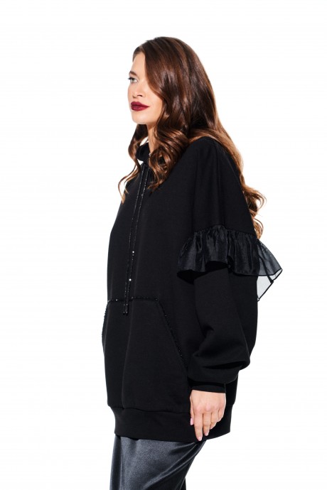 Худи ELLETTO LIFE 3930 черный размер 42-54 #6