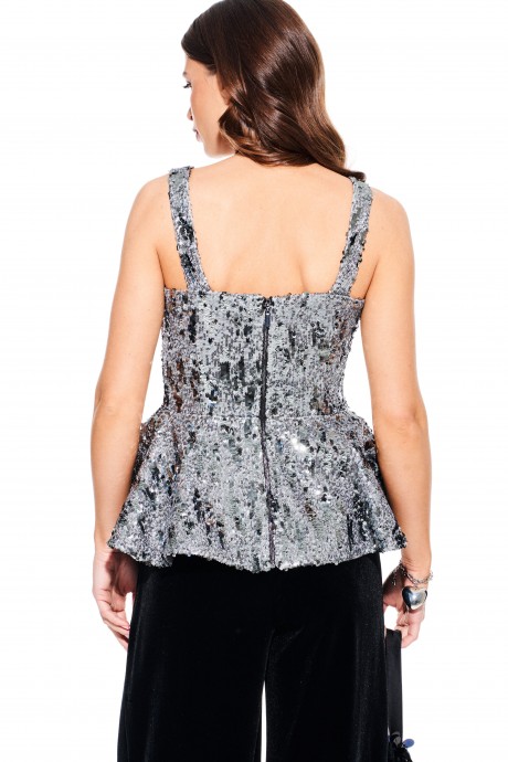 Топ ELLETTO LIFE 3931 серебро размер 42-48 #5