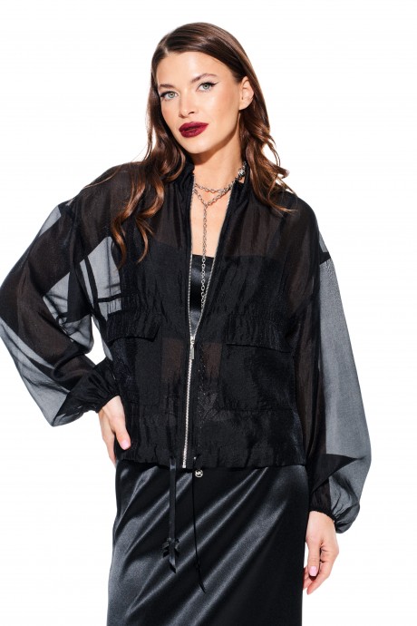 Блузка ELLETTO LIFE 3932 черный размер 42-52 #2