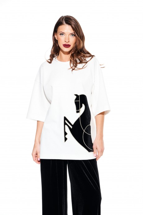 Футболка ELLETTO LIFE 3937 белый размер 42-54 #1