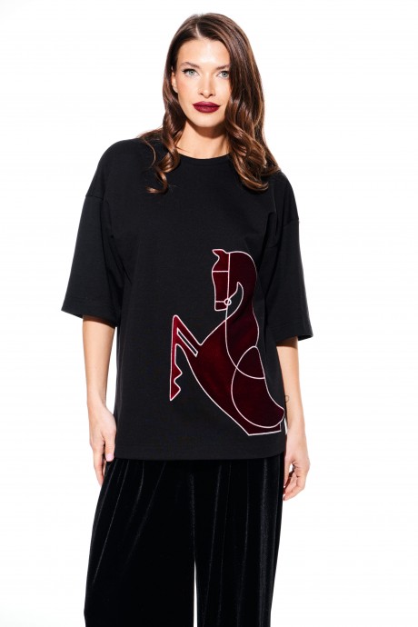 Футболка ELLETTO LIFE 3937 черный размер 42-54 #2