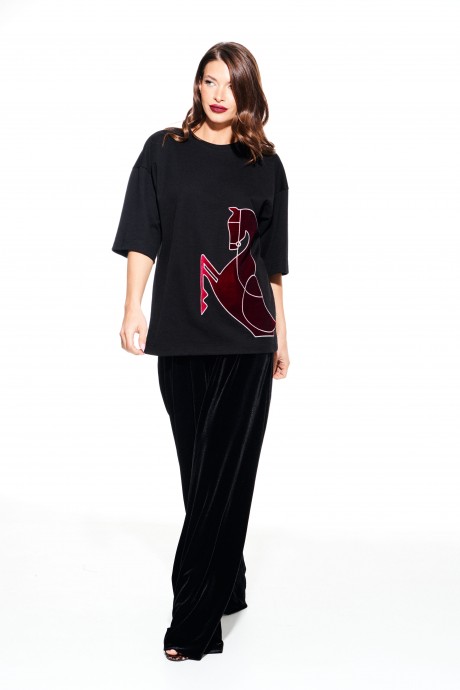 Футболка ELLETTO LIFE 3937 черный размер 42-54 #5