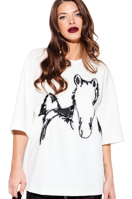 Футболка ELLETTO LIFE 3938 белый размер 42-54 #2