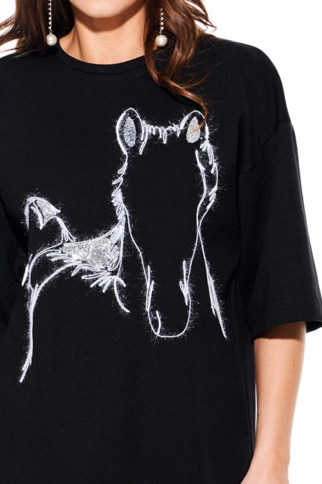 Футболка ELLETTO LIFE 3938 черный размер 42-54 #4