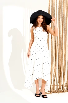 Платье ELLETTO LIFE 11130 молочно-черное