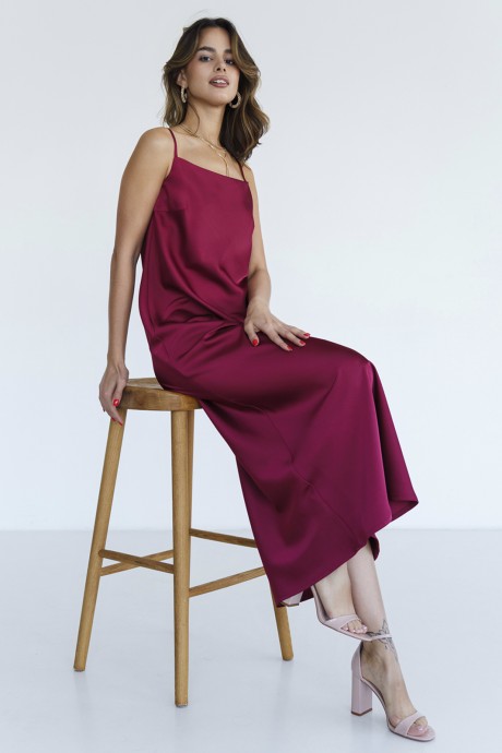 Вечернее платье Ivera Collection 1125L бургунди размер 42-50 #6