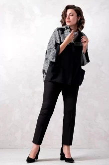 Брючный костюм Avanti 1578 черно-белый