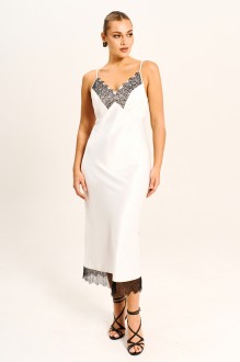 Платье FOXY FOX 1839 белый, черное кружево