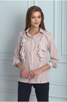 Рубашка Anelli 732 розовая в полоску