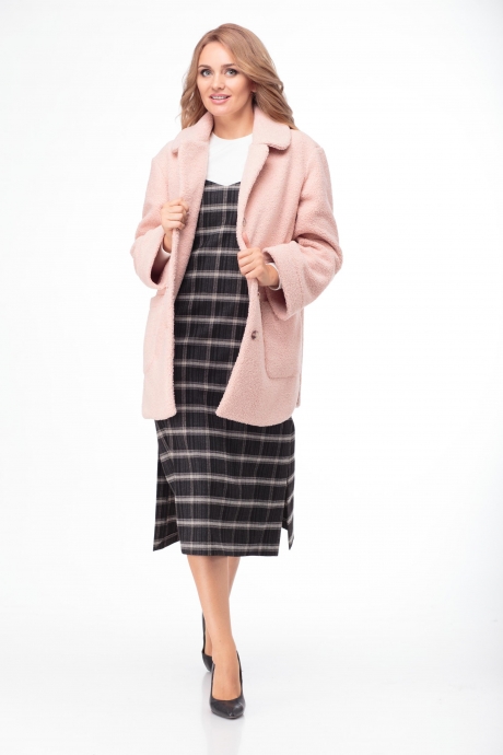 Пальто Anelli 769 розовый размер 42-50 #4