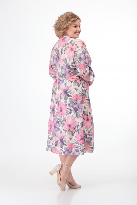 Платье Anelli 670 белый фон и цветы размер 46-56 #5