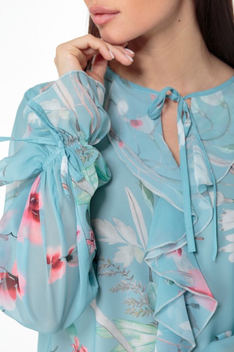 Платье Anelli 1019 бирюза размер 44-52 #4