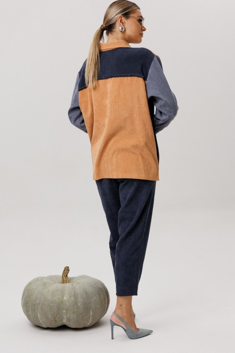 Рубашка Anelli 1748 синий, оранжевый размер 44-58 #6