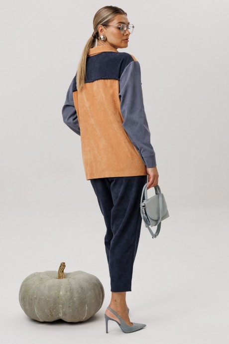 Рубашка Anelli 1748 синий, оранжевый размер 44-58 #7