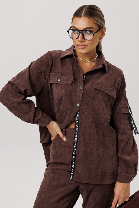 Рубашка Anelli 1746 капучино размер 46-56 #1