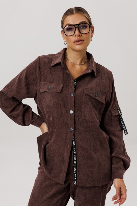 Рубашка Anelli 1746 капучино размер 46-56 #2