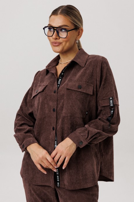 Рубашка Anelli 1746 капучино размер 46-56 #4