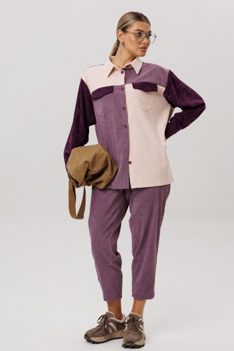 Рубашка Anelli 1748 сирень размер 44-58 #7