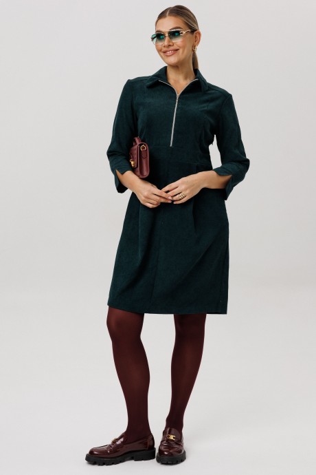 Платье Anelli 1542 темно-зеленый размер 46-52 #1