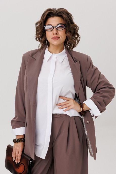 Костюм/комплект Anelli 1742 двойка коричневый размер 48-52 #4