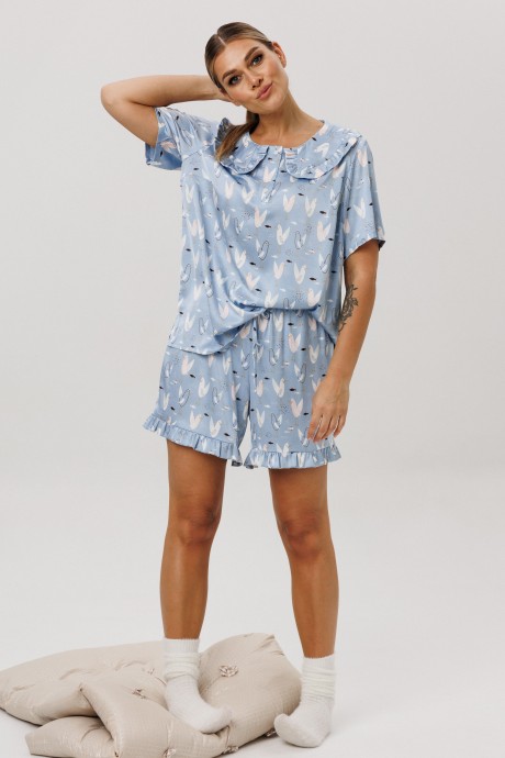 Пижама Anelli 1749 двойка голубой размер 44-52 #3