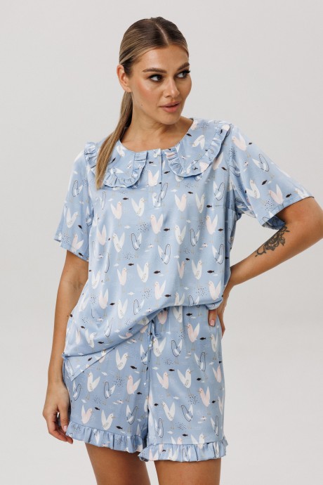 Пижама Anelli 1749 двойка голубой размер 44-52 #4