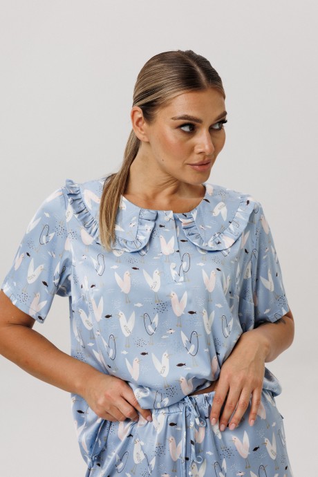 Пижама Anelli 1749 двойка голубой размер 44-52 #7