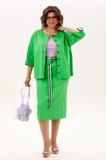 Юбочный костюм Anelli 1831 тройка зеленый