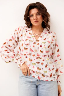 Блузка Anelli 1848 молочная