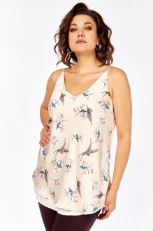 Топ Avenue 0346 молочный, дизайн птички