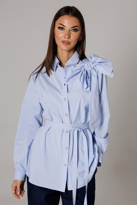 Блузка Ларс Стиль 1181 голубой размер 44-54 #1