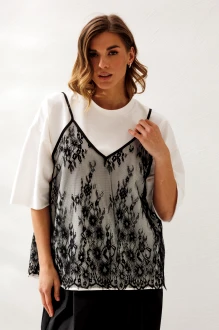 Футболка Ларс Стиль 1218 /1 черно-белая