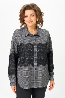 Блузка Svetlana-Style 5032 серый, клетка