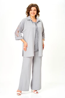 Брючный костюм Svetlana-Style 2025 тройка серый