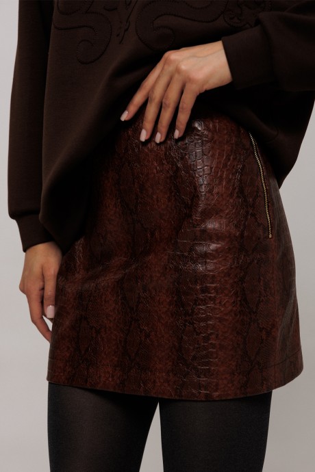 Юбка Buter 3216 коричневый размер 42-48 #2