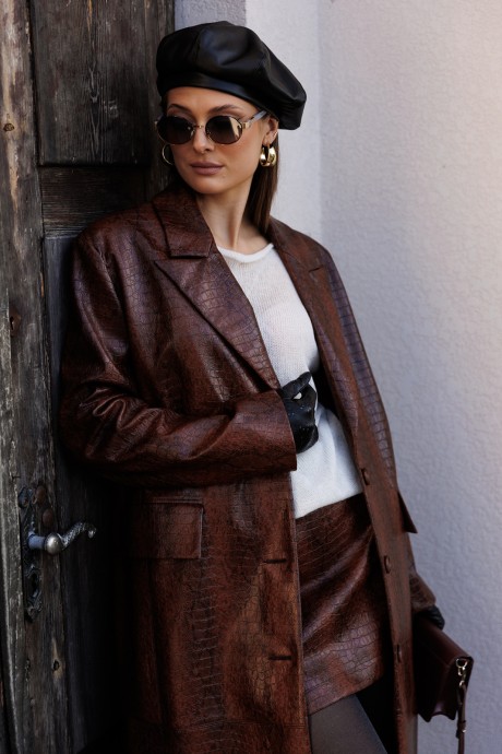 Юбка Buter 3216 коричневый размер 42-48 #6