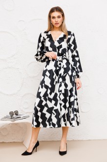 Платье AmberA Style 1076 черно-белый #1