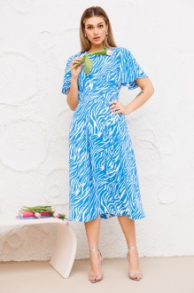 Платье AmberA Style 1078 белый, голубой #1