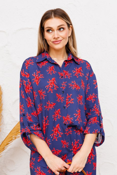 Костюм/комплект AmberA Style 2044к синий,красный размер 44-60 #3