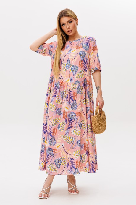 Платье AmberA Style 1059 Р розовый размер 44-60 #5