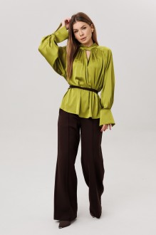 Брючный костюм AmberA Style 2147 двойка оливка, шоколад