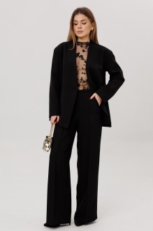 Брючный костюм AmberA Style 3022 тройка черный