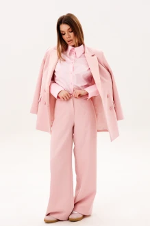 Брючный костюм AmberA Style 3024 тройка пудра